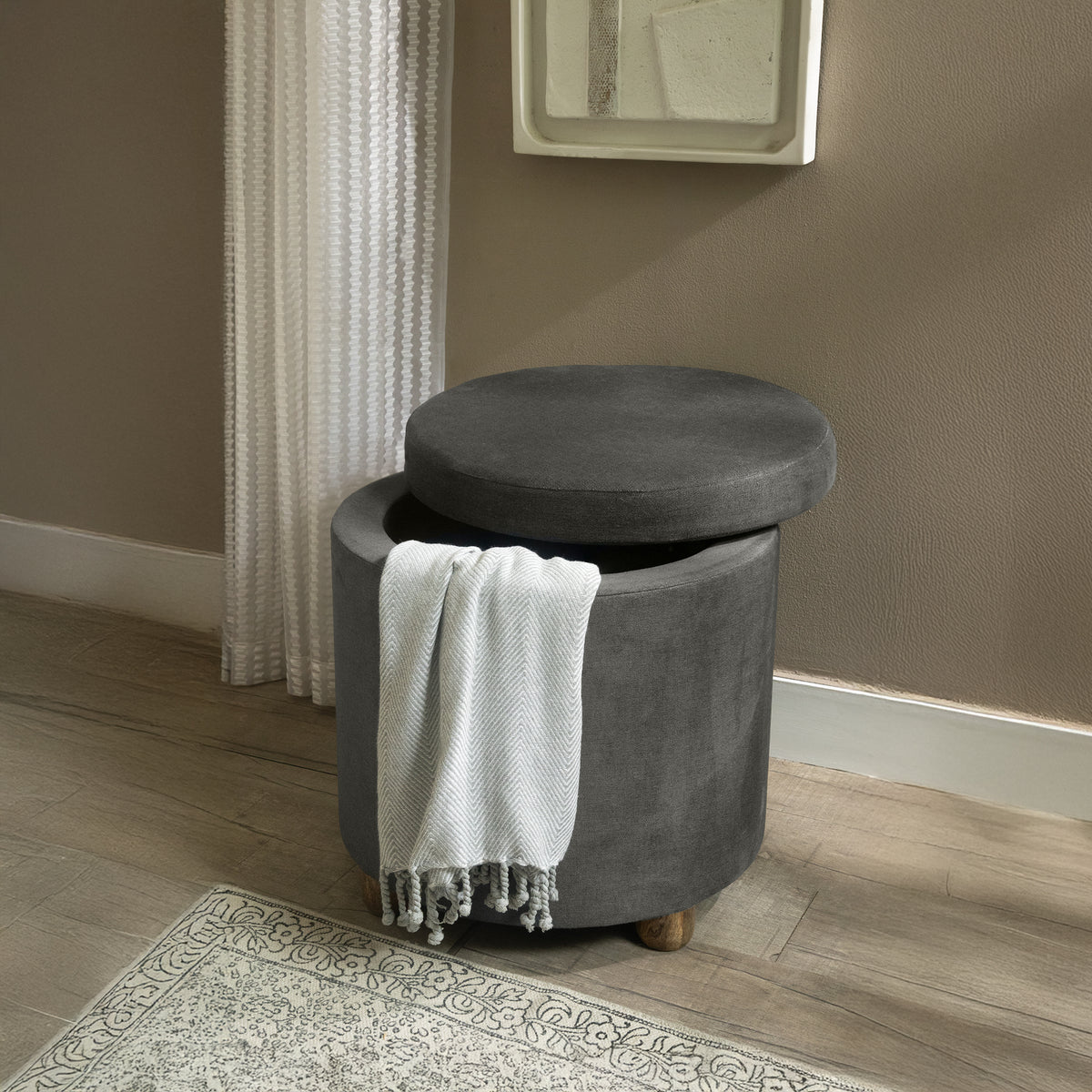 Cinnamon Storage Ottoman