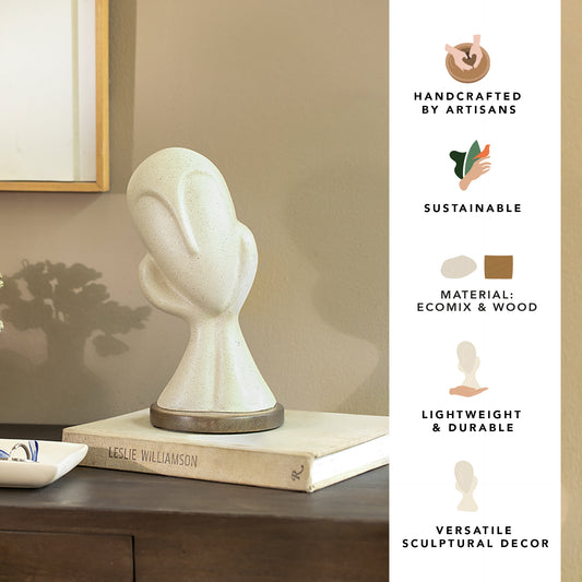 Spellbound Face Ecomix Sculpture - White