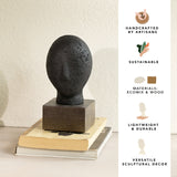 Calm Face Ecomix Sculpture - Black