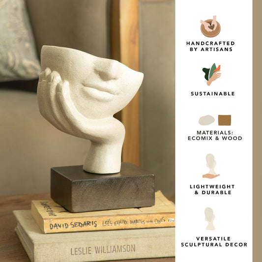 Restive Face Ecomix Sculpture - White