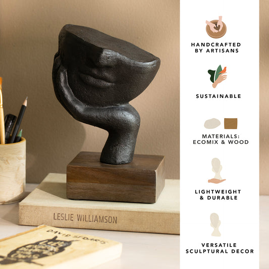 Restive Face Ecomix Sculpture - Black