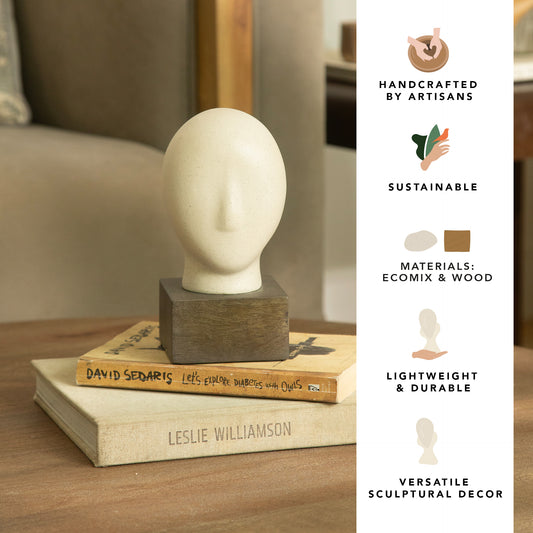 Calm Face Ecomix Sculpture - White