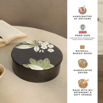 Frangipani Wooden Roti Box