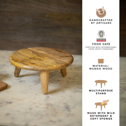 Triangular light weight wooden stand