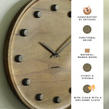 Ebony wooden wall clock