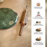 Verde Marble Chakla Belan with Stand