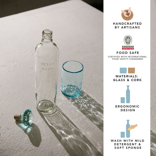 Crown Glass Bottle with Tumbler