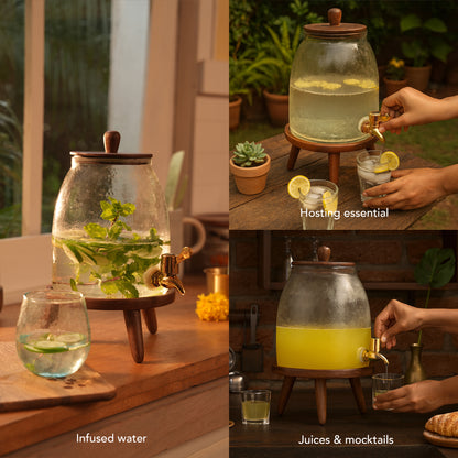 Dew Water Dispenser With Wooden Stand - 3 Ltr