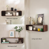 Boxy Wooden Wall Shelf