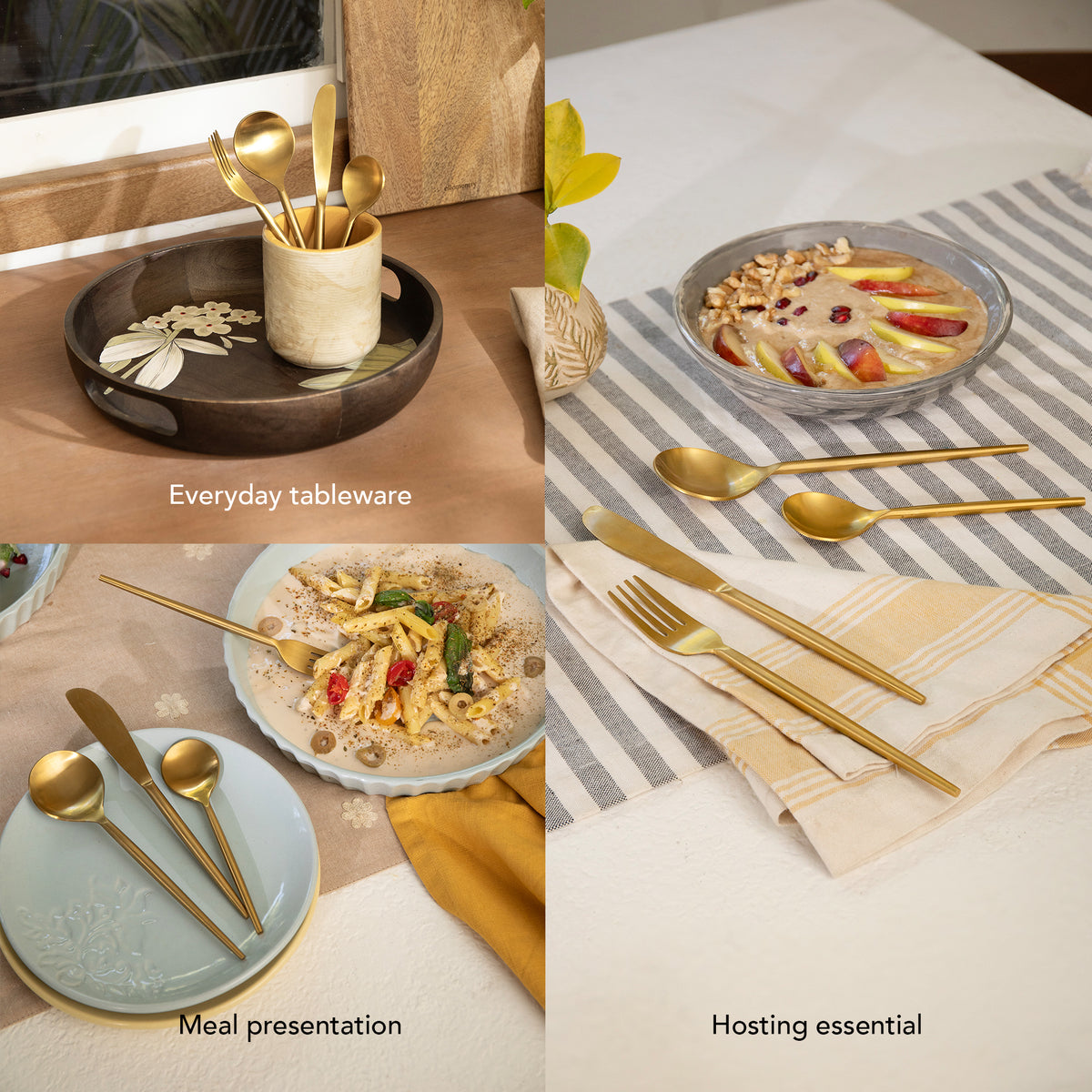 Aura Gold Cutlery Set of Four