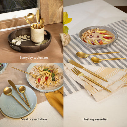 Aura Gold Cutlery Set of Four