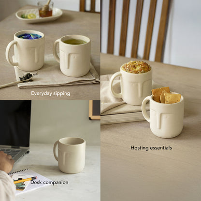 Moai Ceramic Coffee Mug Set Of 2