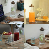 Fryst Glass Carafe with Wooden Lid