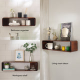 Boxy Wooden Wall Shelf