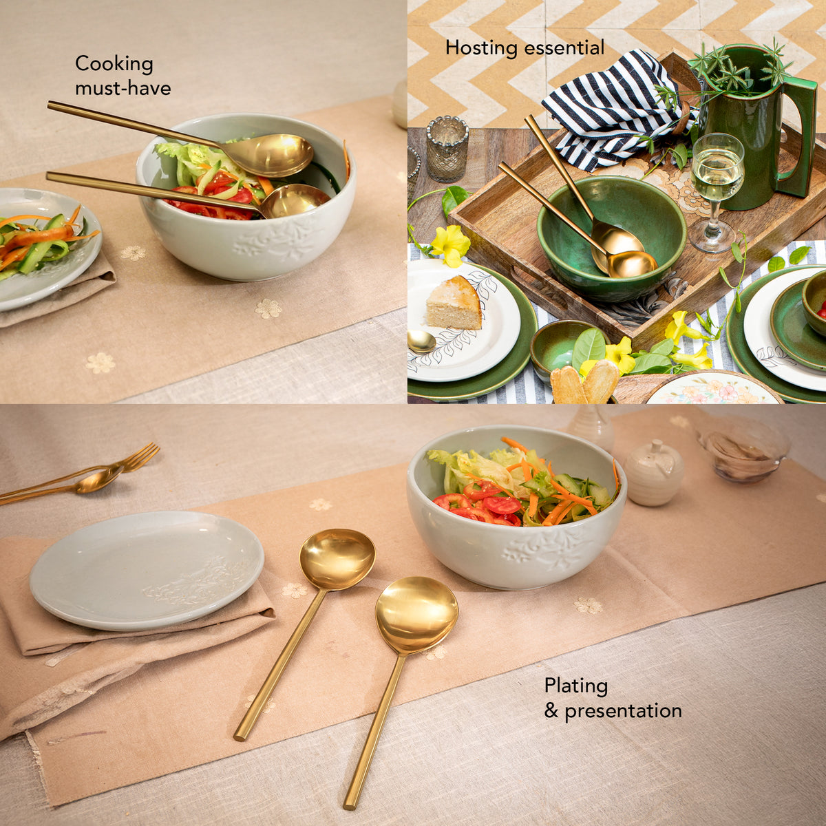 Enigma Gold Serving Set Of Two