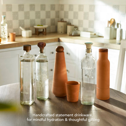 Drop Glass Water Bottle With Ceramic Stopper