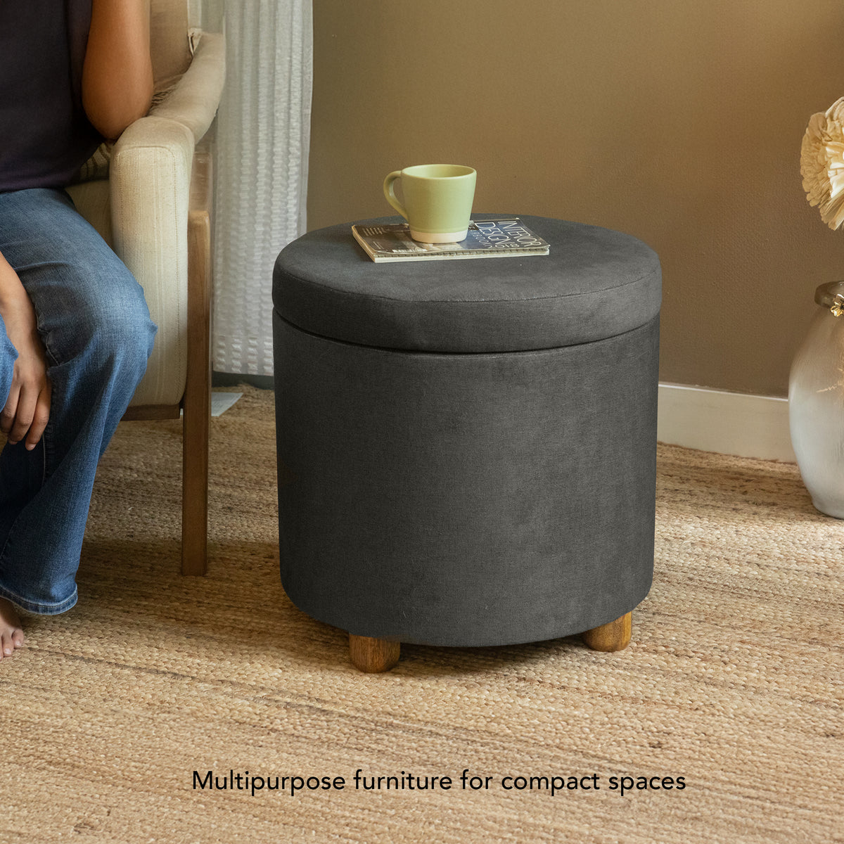 Cinnamon Storage Ottoman