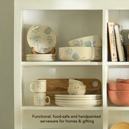 Fiore Ceramic Mug Set of Two  with Lid