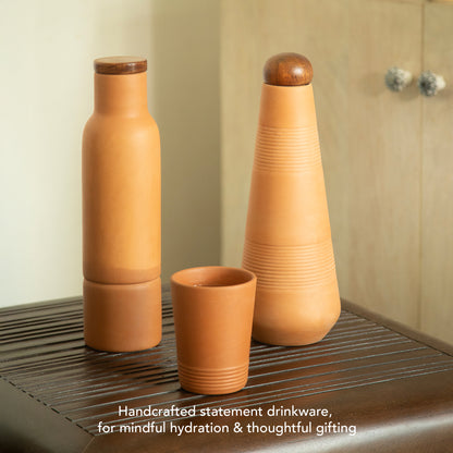 Terracotta Water Bottle With Sphere Stopper