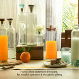 Fryst Glass Carafe with Wooden Lid