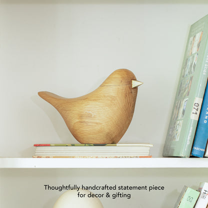 Dovy Oak Wood Decorative Bird