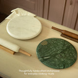 Verde Marble Chakla Belan with Stand
