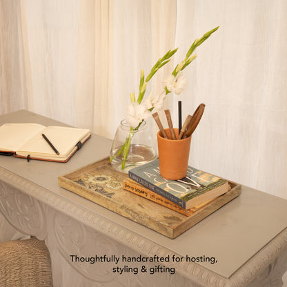Fleur D'or Rectangle Tray