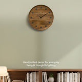 Ebony wooden wall clock