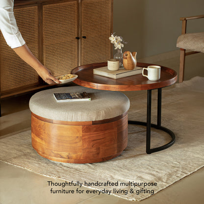 Metal Coffee Table & Nested Drum