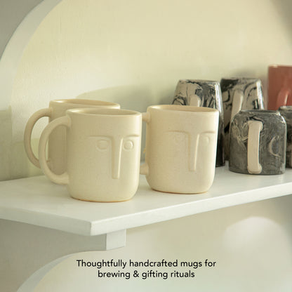 Moai Ceramic Coffee Mug Set Of 2