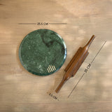 Verde Marble Chakla Belan with Stand