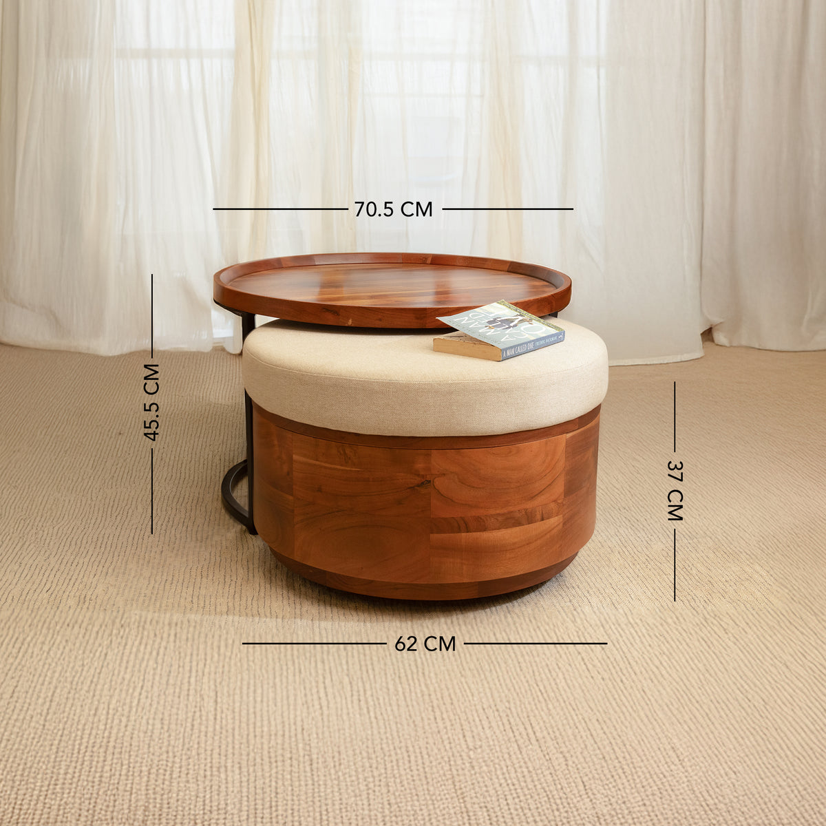 Metal Coffee Table & Nested Drum