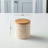Amber Love Ceramic Jar With Wooden Lid- Small