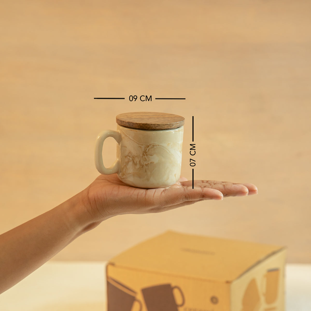 Jupiter Mug Set of 4 with wooden lid