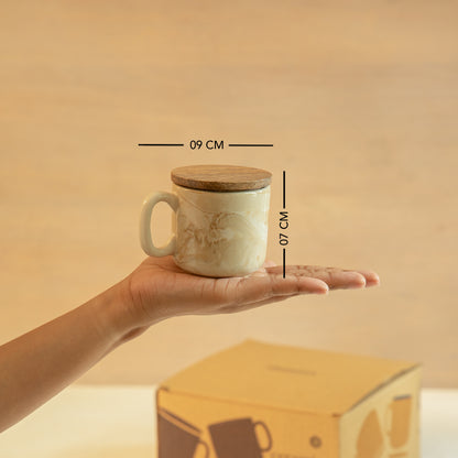 Jupiter Mug Set of 4 with wooden lid