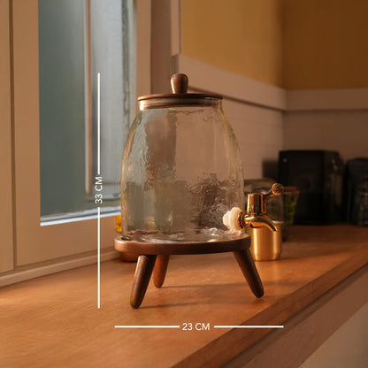 Dew Water Dispenser With Wooden Stand - 3 Ltr