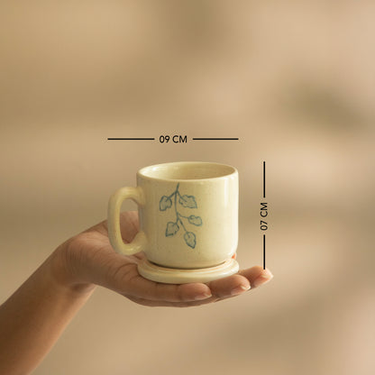 Fiore Ceramic Mug Set of Two  with Lid