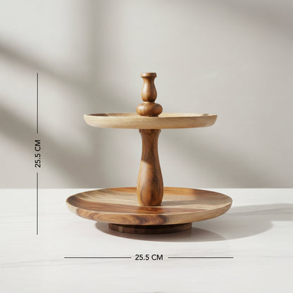 Sheesham 2 - tier cake stand