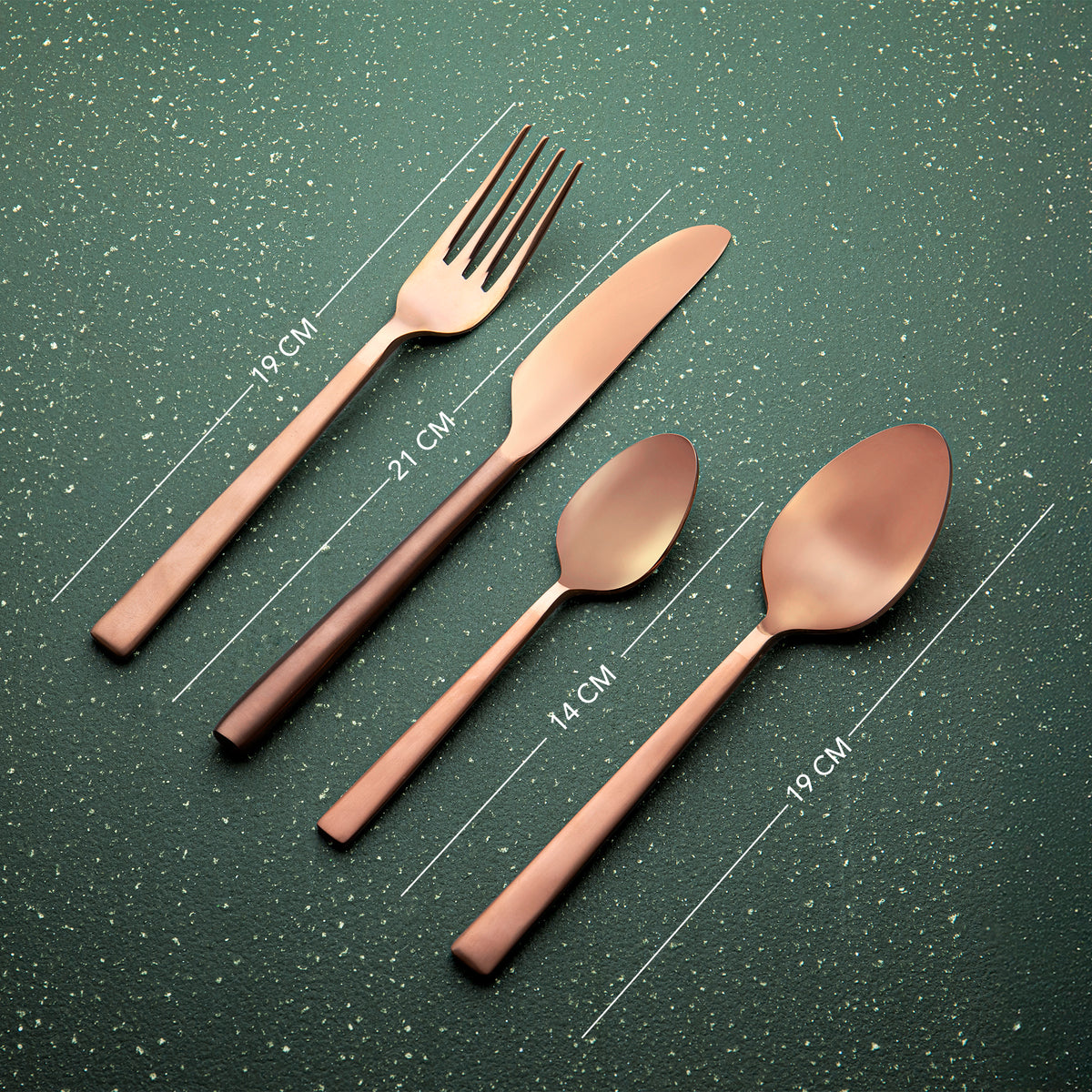 Enigma Rose Gold Cutlery Set of Four