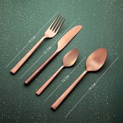 Enigma Rose Gold Cutlery Set of Four