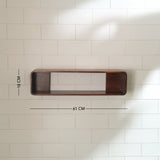 Boxy Wooden Wall Shelf