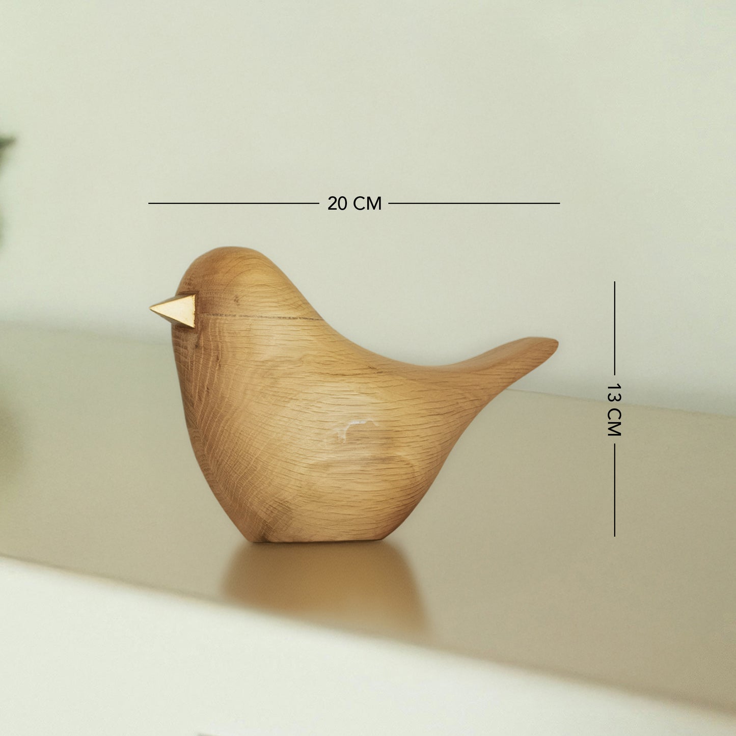 Dovy Oak Wood Decorative Bird