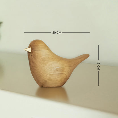 Dovy Oak Wood Decorative Bird