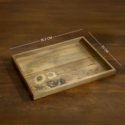 Fleur D'or Rectangle Tray