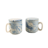 The Earth Ceramic Mug Set of Two with Lid