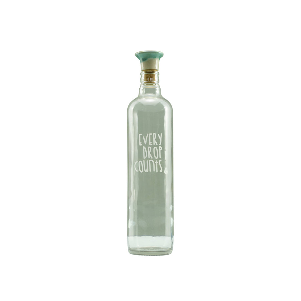 Drop Glass Water Bottle With Ceramic Stopper