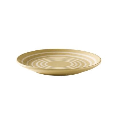 Ceramic Breakfast Plate Stripes Lemon