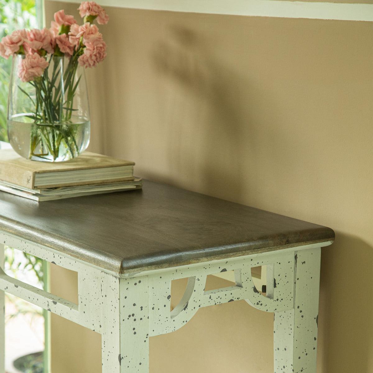 Farmhouse flair ready-to-assemble square dining table