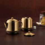 Masai Brass Milk & Sugar Pot Set Gold