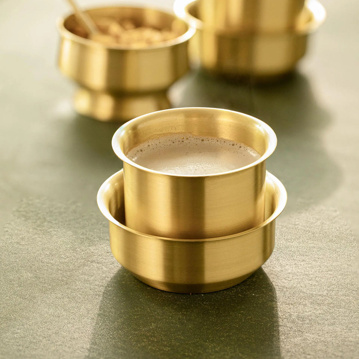 Oro brass coffee set gold
